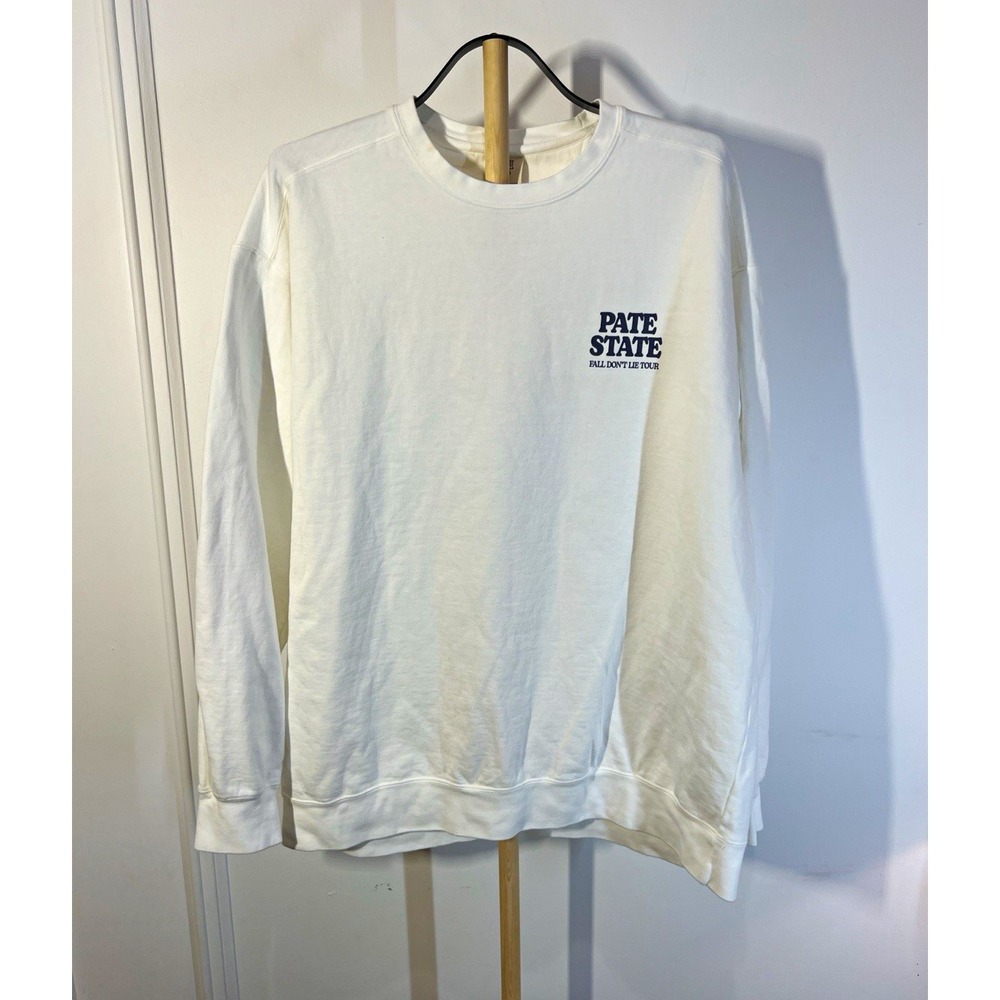 Pate State Fall Don't Lie World Tour Sweatshirt White Football Train College